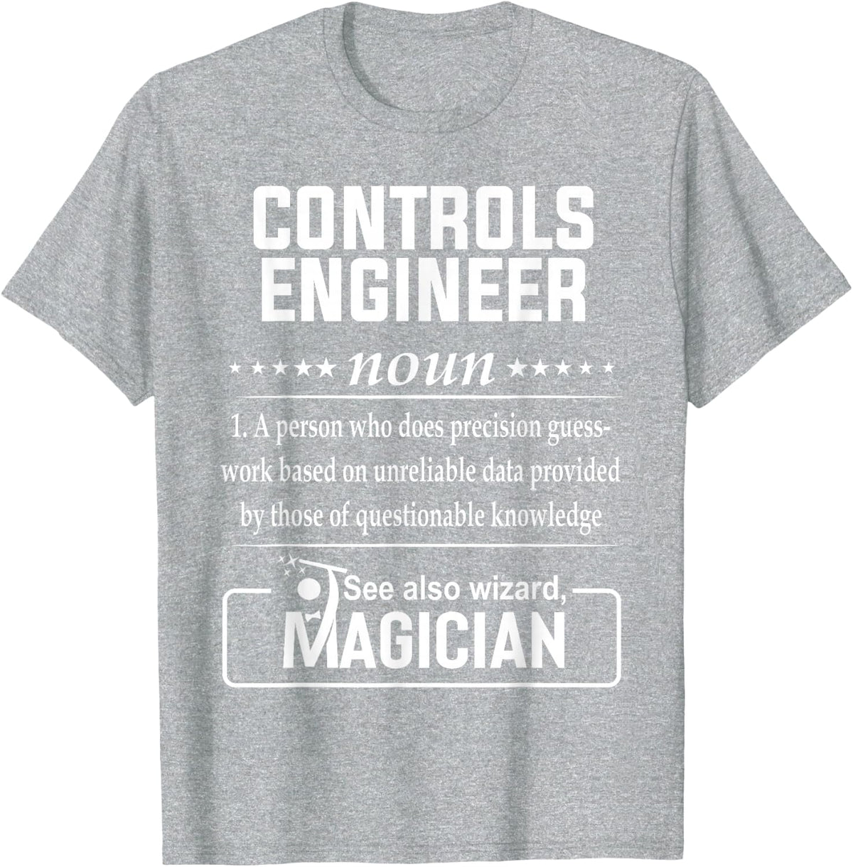 Job Titles Definition Funny Controls Engineer T-Shirt - Men's Classic Fit Black 3XL - Heather Grey