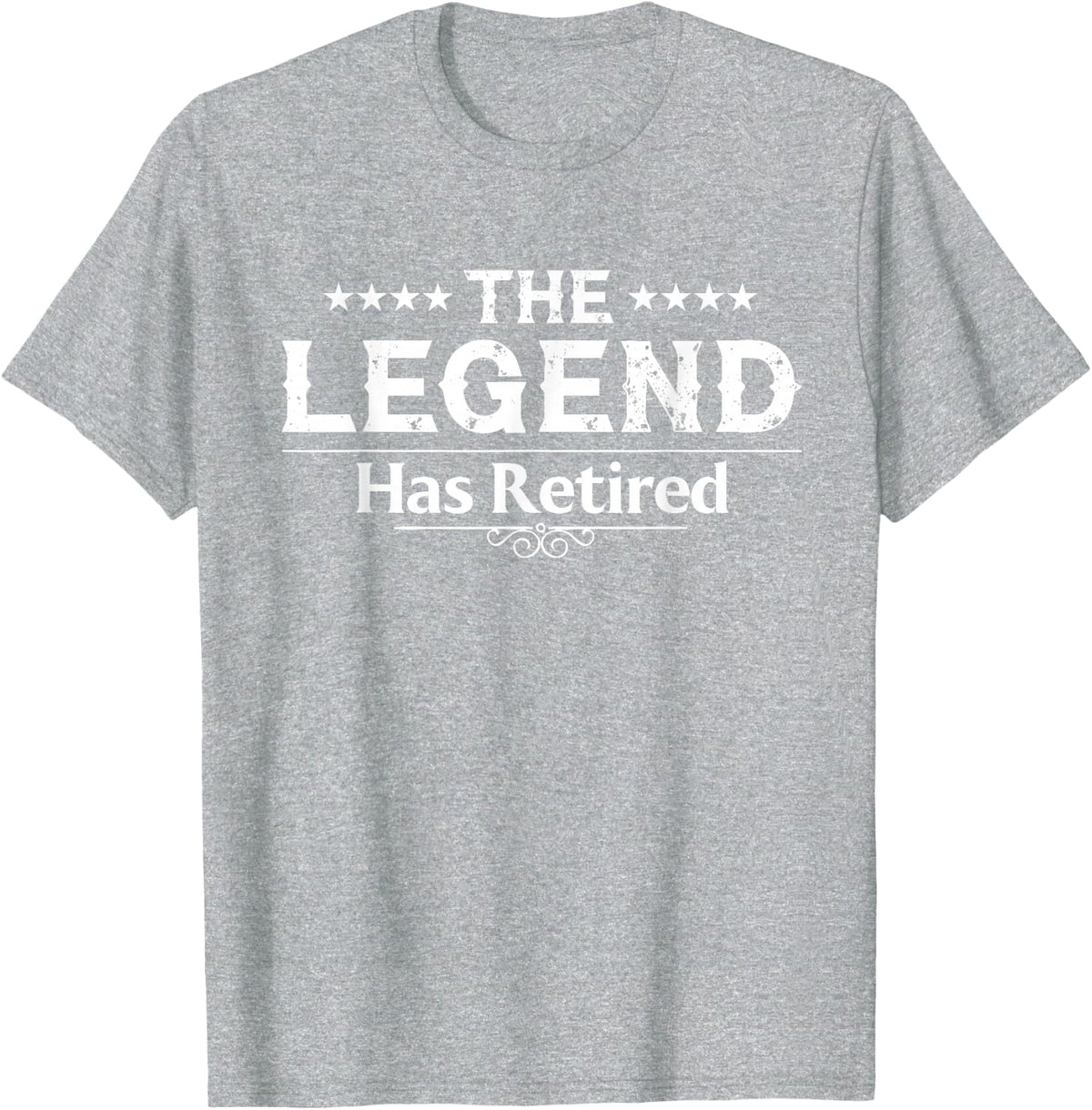 Funny The Legend Has Retired Art for Men Women Retirement T-Shirt - Heather Grey