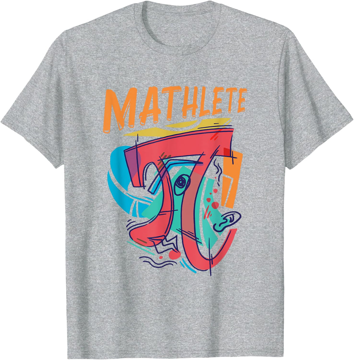 Mathlete School University Algebra Funny Mathematics T-Shirt - Heather Grey