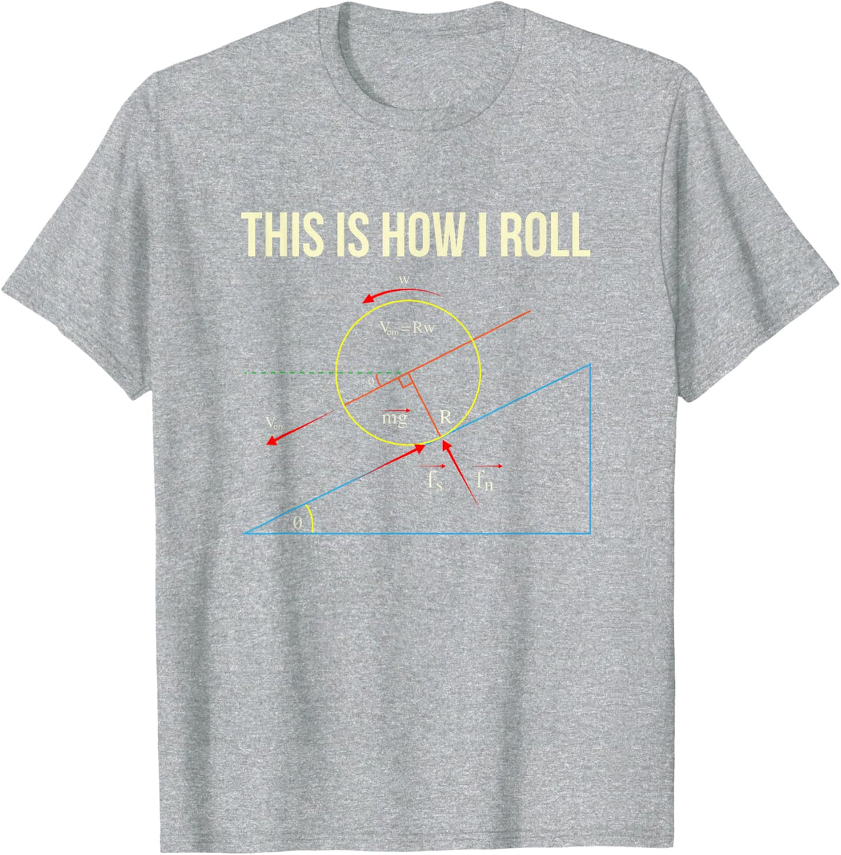 This is How I Roll T-Shirt - Funny Physics T-Shirt - Heather Grey