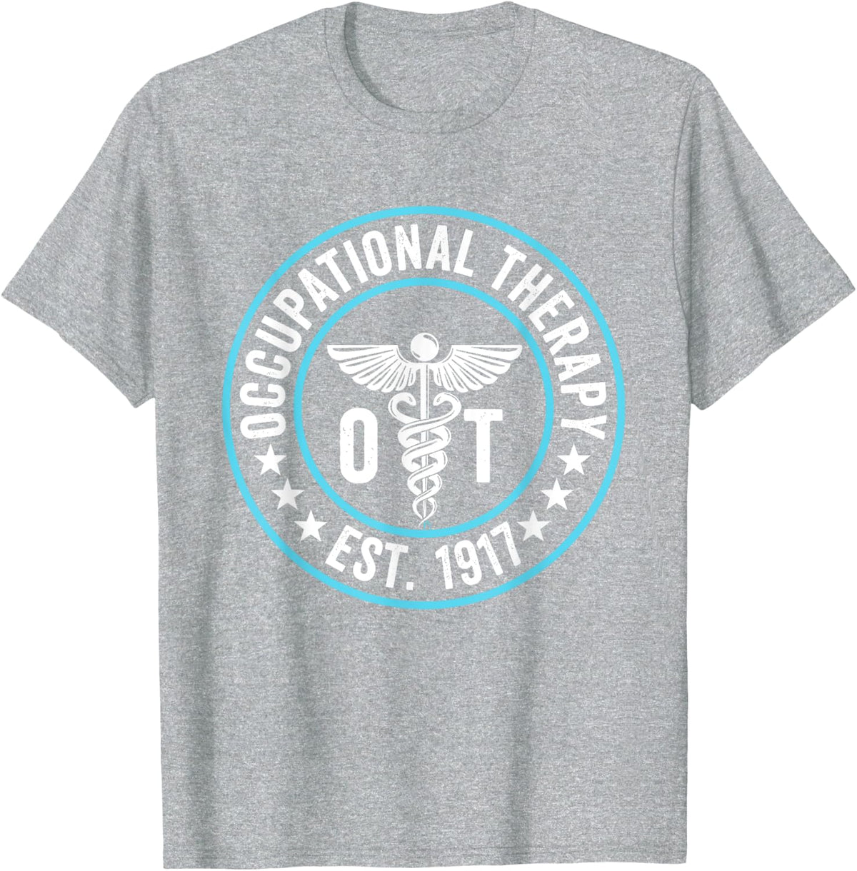 ap lucky designs for people Occupational Therapy OT Therapist OT Month T-Shirt - Heather Grey