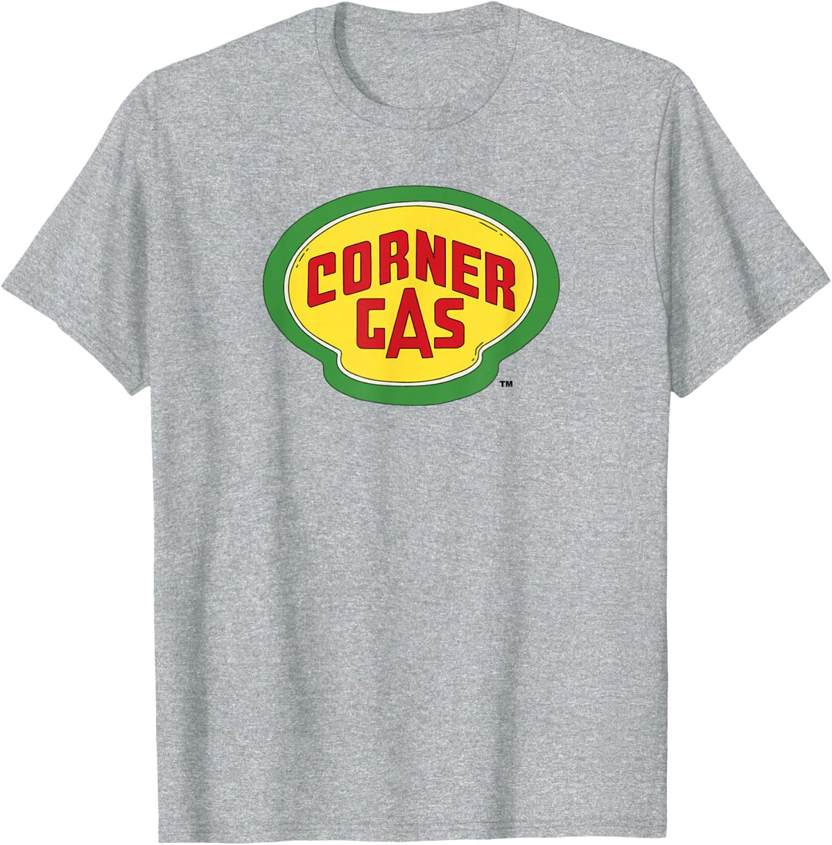 Corner Gas Logo w/Black Text T-Shirt - Heather Grey