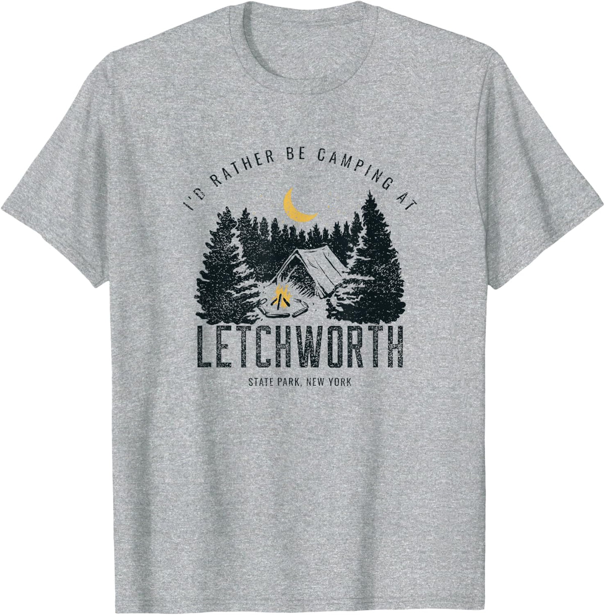 Letchworth State Park New York Rather Camping Outdoors T-Shirt - Heather Grey