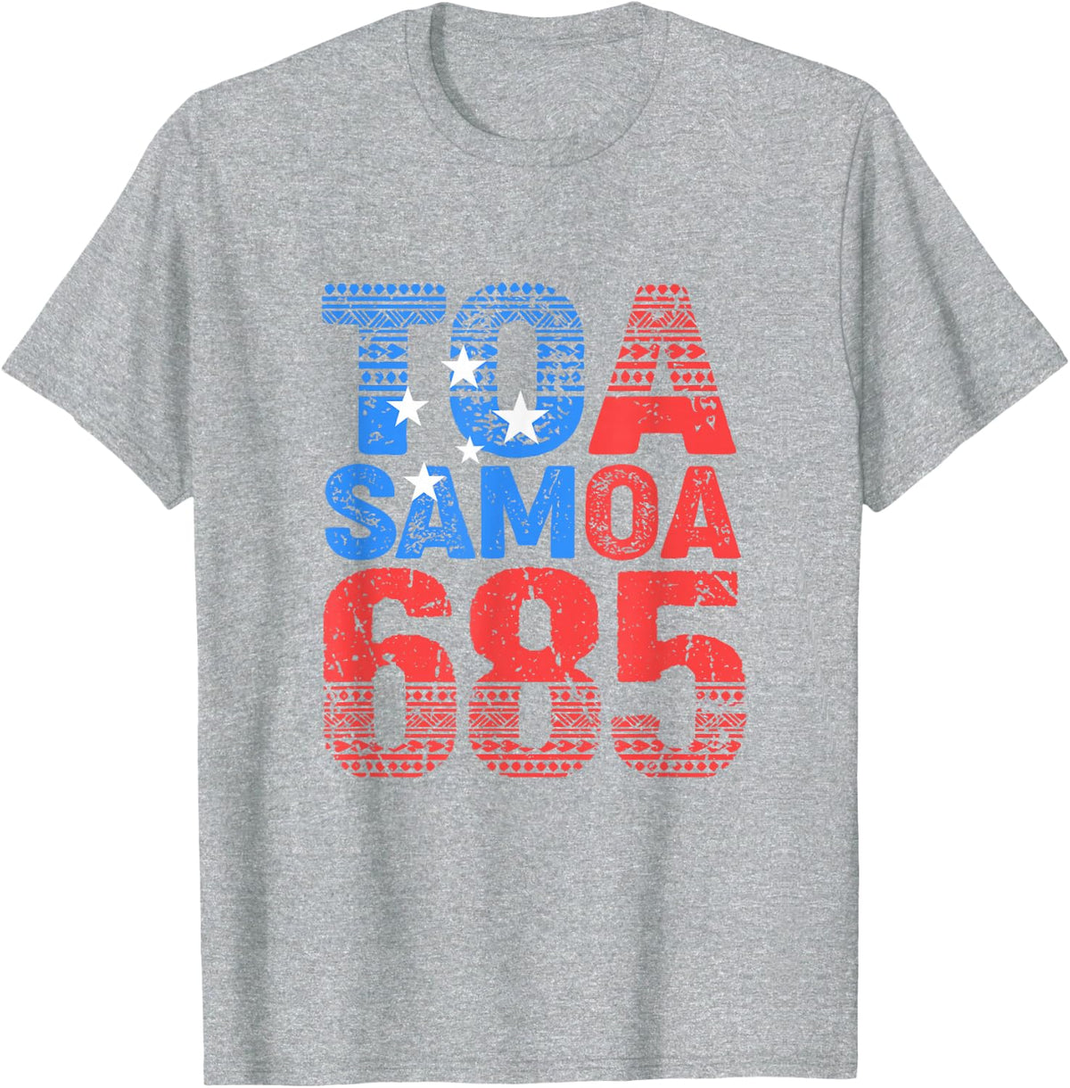 Samoa Samoan Flag Toa Samoa 685 Samoan Tribal T-Shirt - Heather Grey