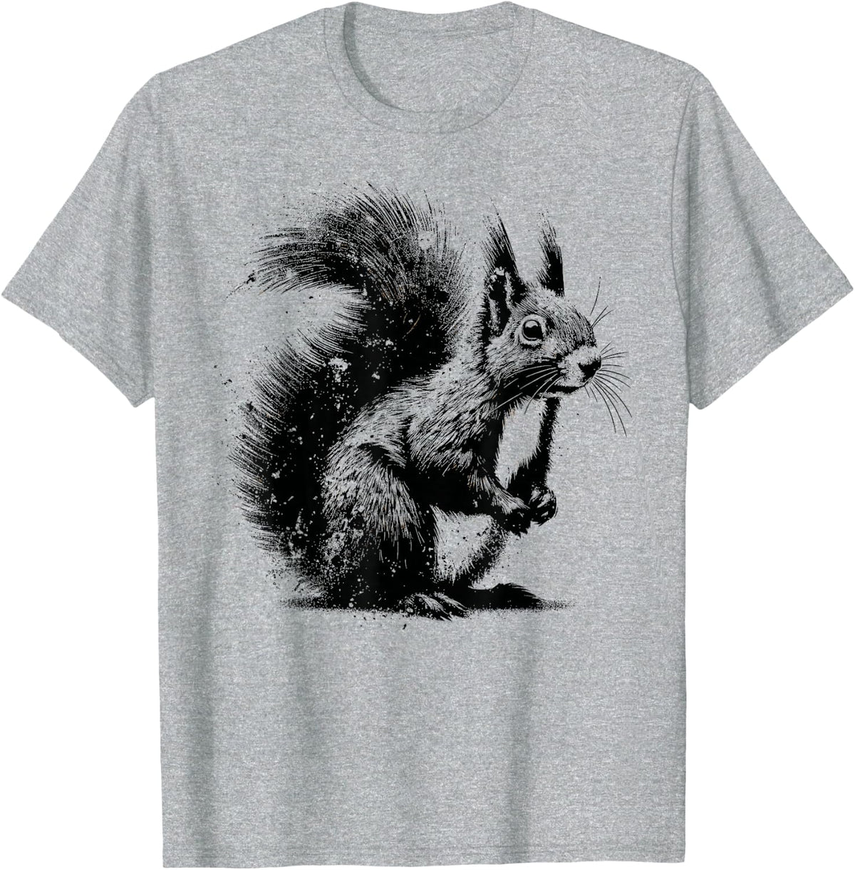 Edgy Grunge Aesthetic Squirrel Lover Stuff Edgy Squirrel T-Shirt - Heather Grey
